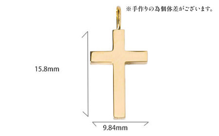 ロッソエブルー ペンダントトップ k18 18金 ゴールド ミニ　S クロス フリー メンズ レディース 岐阜市 / アフェクト[ANGT001]