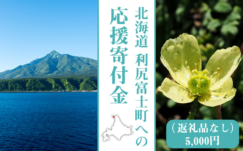 北海道 利尻富士町☆応援寄付金☆【返礼品なし】5,000円