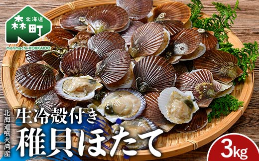 
            北海道噴火湾産 殻付き稚貝ほたて 3kg（段ボールまたは発泡入り） 海産物 加工品 ほたて 帆立 ホタテ 魚介類 海鮮 森町 ふるさと納税 mr1-0984
          