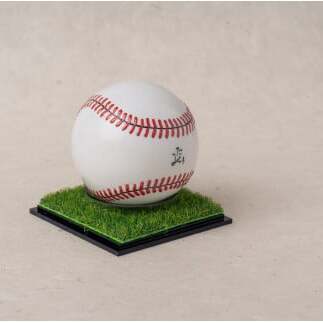 有田焼 磁器製の野球ボール。白磁球 / ノーマル【染付の器 匠】手描き オブジェ 野球 野球ボール インテリア 50000円 5万円 A50-268_イメージ3