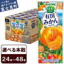 【ふるさと納税】先行予約 カゴメ 野菜生活100 有田みかんミックス 195ml 本数24本～48本 1日分のビタミンC 砂糖不使用 紙パック ビタミンC 健康 飲料 果汁 贈答用 有田 みかん 季節限定 期間限定 [11月より順次発送]