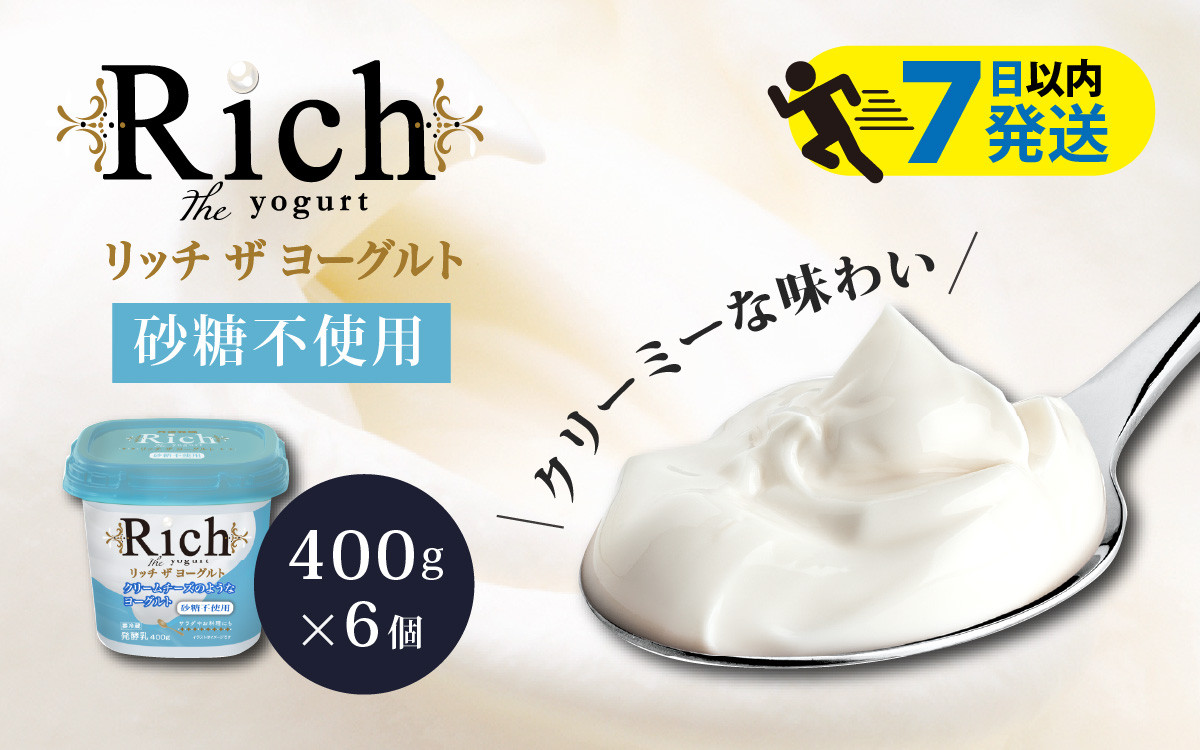
            【レビューキャンペーン】【砂糖不使用】 共進牧場 リッチザヨーグルト 400g×6個 ／ ヨーグルト 生乳 リッチ 乳製品  お取り寄せ スイーツ 洋菓子 健康 ギフト プレゼント お返し  誕生日 朝食 砂糖不使用
          
