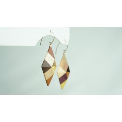 ふるさと納税 日南町 Wood Crystal　ダイヤピアス |  | 02