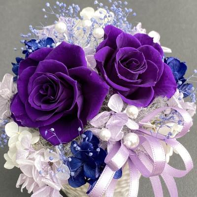 ふるさと納税 春日部市 シュガーパインのプリザーブドフラワーアレンジ〔フローラ/グレープ〕春日部市 |  | 01