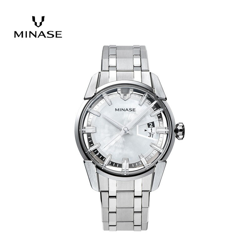 【ふるさと納税】MINASE時計 DIVIDO ブレスレットタイプ（VM14-M01NWH-SSB） MINASE 日本製 時計 腕時計 メンズ 高額 人気 ランキング【協和精工株式会社】[F11937]