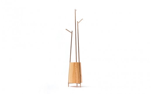【FIL】コートハンガー MASS Series Coathanger -Natural Wood & Copper Frame-　小国杉 コート掛け ハンガーポール 洋服掛け 帽子掛け インテリア 家具 木製 無垢材 小国杉 受注生産 おしゃれ リビング ダイニング ギフト 限定 熊本 阿蘇 南小国町 送料無料