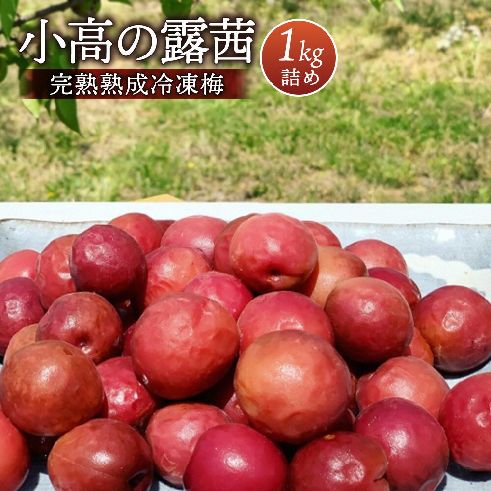 【ふるさと納税】小高の露茜 完熟熟成冷凍梅 1kg｜産地直送 ※冷凍便でお届け 完熟梅 梅の実 梅干しや梅ジュース 梅酒 梅ジャムに 冷凍梅 手摘み 福島 南相馬【67001】