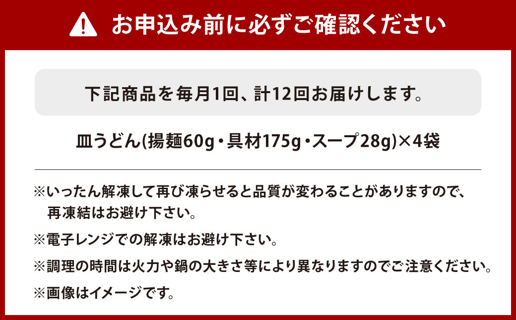 【全12回定期便】具材付き！皿うどん揚麺 4人前