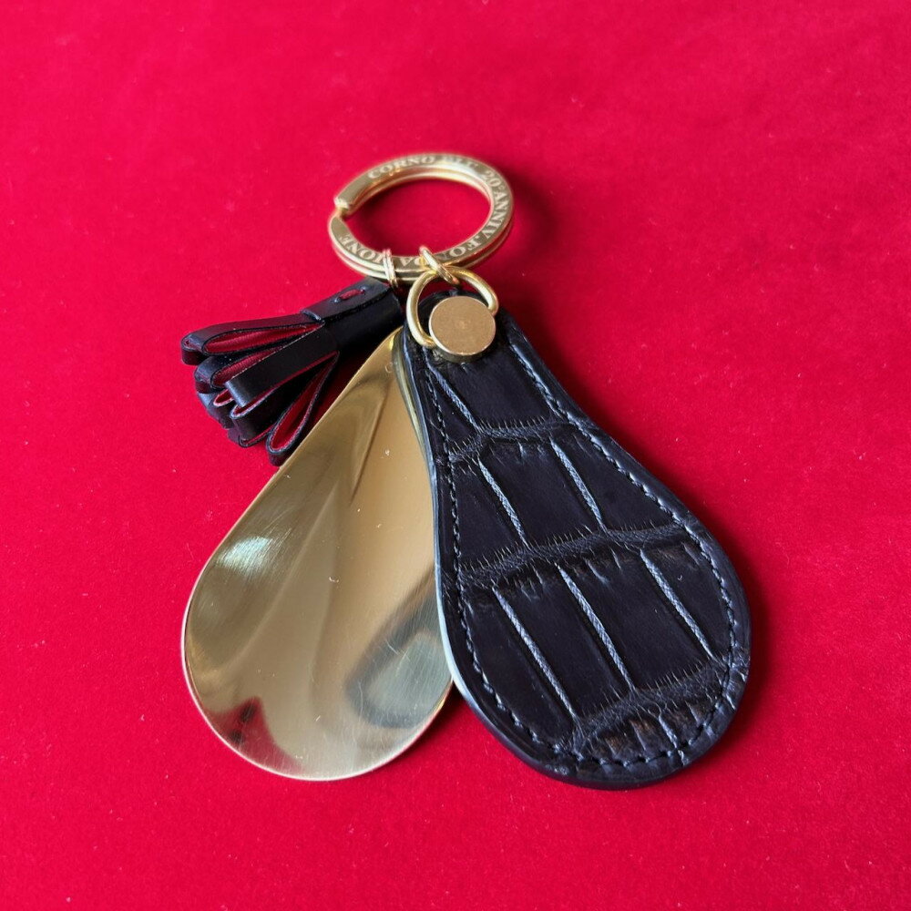 【ふるさと納税】クロコダイル真鍮シューホーン（携帯靴べら）　 | 雑貨 小物 ファッション 人気 おすすめ 送料無料