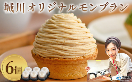 栗 スイーツ ＜城川オリジナル モンブラン 6個入り＞ マロン くり クリ 国産 和栗 ペースト クリーム 渋皮煮 スポンジケーキ 生クリーム チーズ バター タルト メニークエスト 愛媛県 西予市【冷凍】『3か月以内に順次出荷予定』ふるさと納税モンブラン SMQ0006