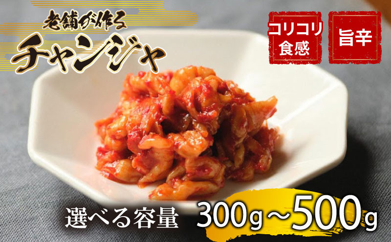 
            チャンジャ 選べる 300g 500g 手作り 新鮮 良質 国産 珍味 乳酸菌 濃厚 浅漬 コク 辛味 チャーハン もつ鍋 お取り寄せ お取り寄せグルメ 食べ物 小分け 下関市 晩ごはん おつまみ 惣菜 弁当【創業60年老舗キムチ専門店が作るチャンジャ500g】 下関 山口
          