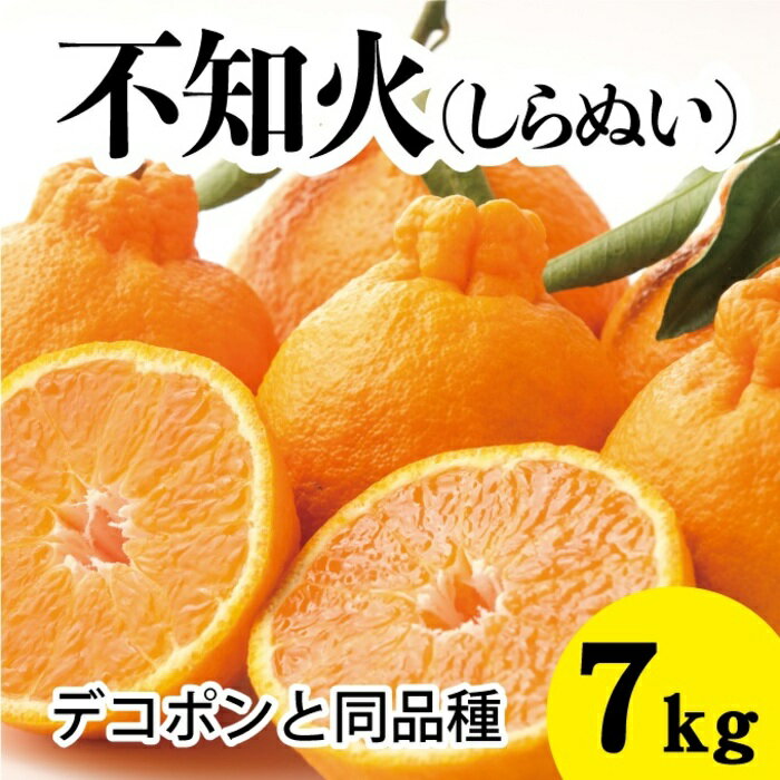 【ふるさと納税】みかん 柑橘【先行受付】【2026年3月以降発送】甘さ抜群しらぬい！デコちゃん【デコポンと同品種】＜約7kg＞ 広島 三原 佐木島 鷺島みかんじま 017028