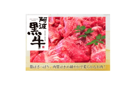 ＜毎月定期便＞訳あり 阿波黒牛 牛上中肉 切り落とし 500g全12回【4090540】