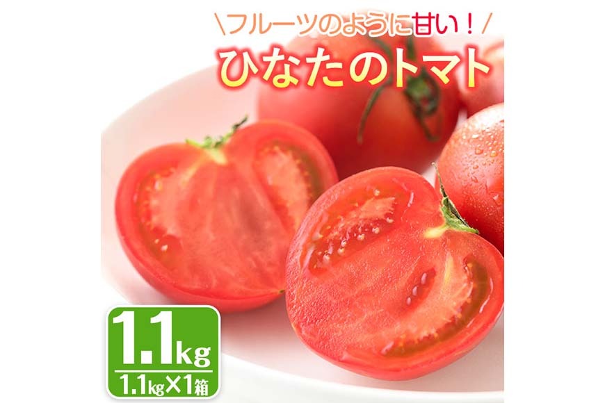 ＜先行予約受付中！2027年1～5月の間に発送予定＞ひなたのとまと(1.1kg)トマト フルーツトマト 糖度 9度 以上 野菜 旬野菜 冷蔵 国産 宮崎県産【A-4】【新門トマト農園】