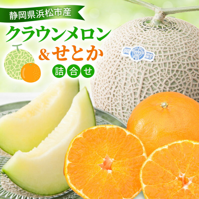 【ふるさと納税】【2027年2月発送】クラウンメロン&せとか詰合せ クラウンメロン 1個 約1.3kg 白等級 せとか 4個 柑橘の最高峰 ジューシー メロン めろん 柑橘 かんきつ みかん ミカン 蜜柑 静岡 浜松市　お届け：2027年2月11日～2月28日まで
