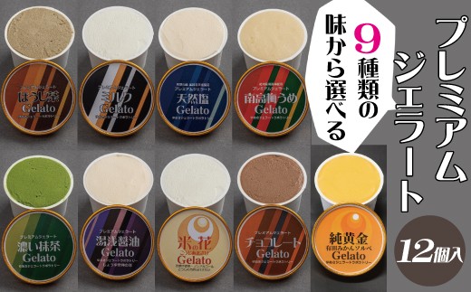 
                  プレミアムジェラート 12個セット アイスクリームセット＜9種類の味から選べる！＞ 100mlカップ ゆあさジェラートラボラトリー【sgtb700】
                