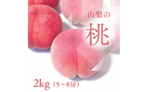 ＜2027年発送先行受付＞山梨市産 新鮮 桃 約2kg (5～8玉)【1305780】