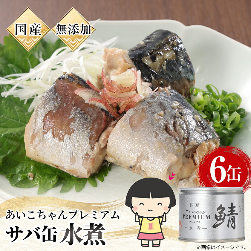 【ふるさと納税】あいこちゃんプレミアム サバ缶水煮　190g×6缶【1748882】