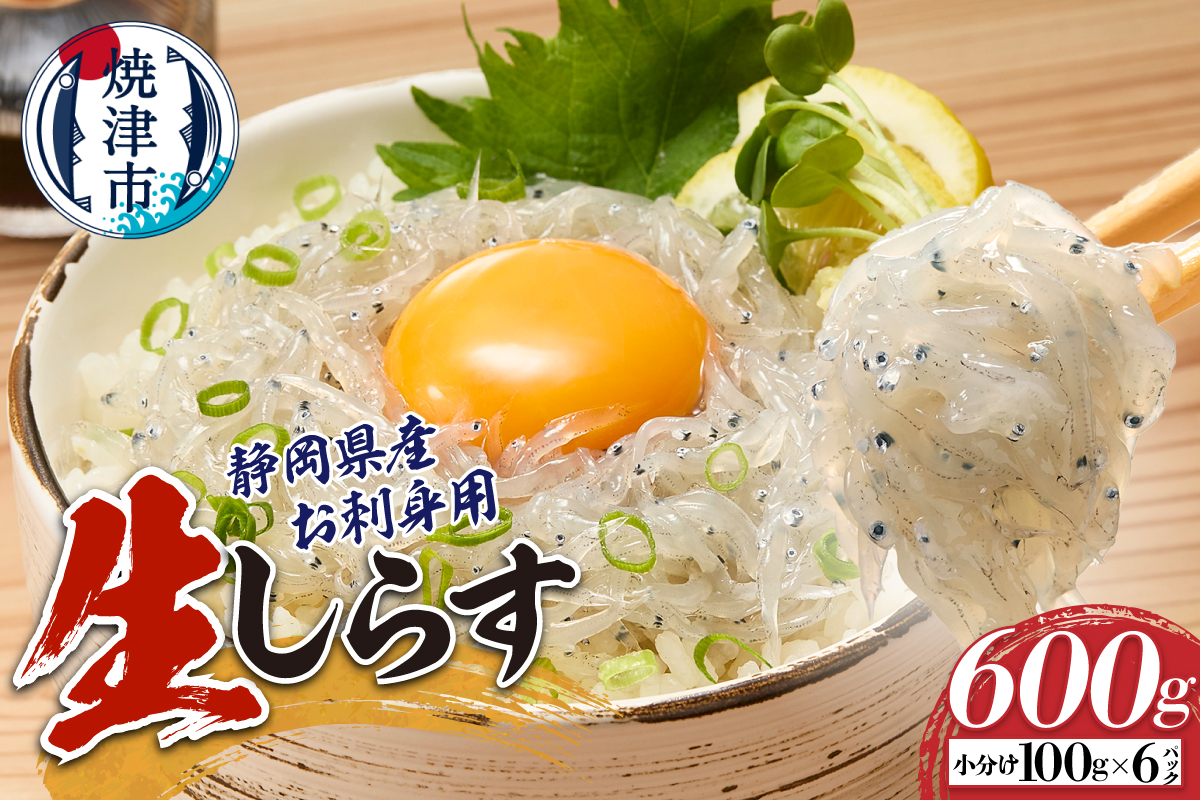 a10-1266　静岡県産お刺身用生しらす：100g×6パック　合計600g
