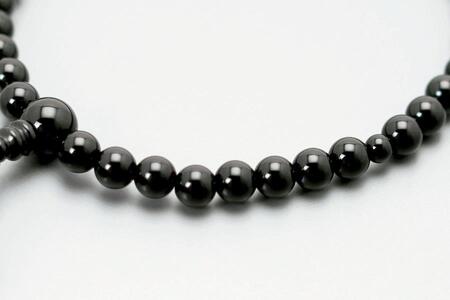 【京念珠】数珠 黒オニキス 正絹房【土屋念珠店/女性用/レディース/念珠/略式/3751】