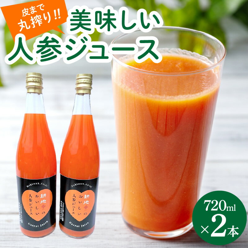 【ふるさと納税】人参 100% 無添加 無着色 美味しい 人参ジュース にんじん720ml × 2本 着色料 添加物 不使用 野菜ジュース 国産 愛知県 碧南市 送料無料