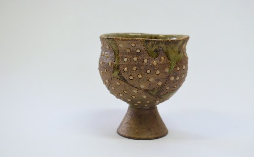 釉彩酒器 ワイングラス ぐい?み 陶芸品 《受注制作》