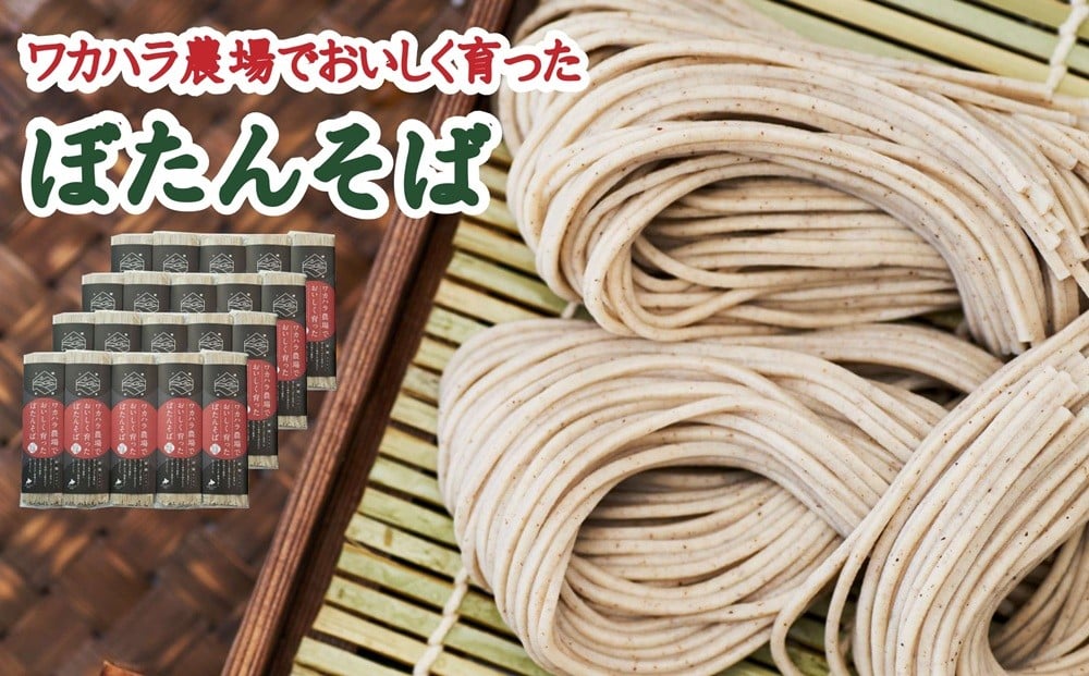
L-5003 ワカハラ農場でおいしく育ったぼたんそば《細麺》 20束
