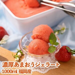採れたて福岡産濃厚あまおうジェラート(アイス)1000ml(大牟田市)【配送不可地域：離島】【1217275】