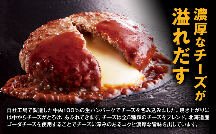 【12ヶ月定期便】ジョイフル チーズ ハンバーグ デミグラスソース 付き 6個 1個145g 生ハンバーグ ソース付き 牛肉 ジョイフル 焼くだけ ハンバーグ 惣菜 おかず 冷凍 送料無料《お申込みの