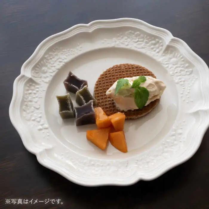 【波佐見焼】ombre de fleur ブーケプレート ミルキーホワイト 2枚セット 食器 皿【翔芳窯】[FE349]