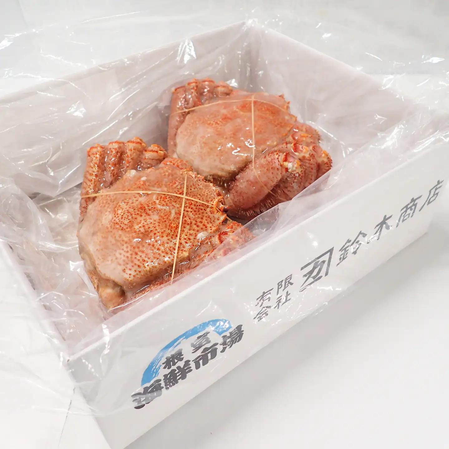 根室海鮮市場＜直送＞ボイル毛がに500～600g×2尾(若上蟹) C-28062