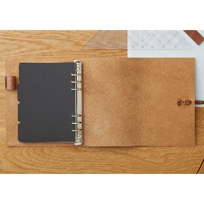 ふるさと納税 高槻市 【KAKURA】紐巻きA5システム手帳 5点セット アンティークブラウン |  | 03