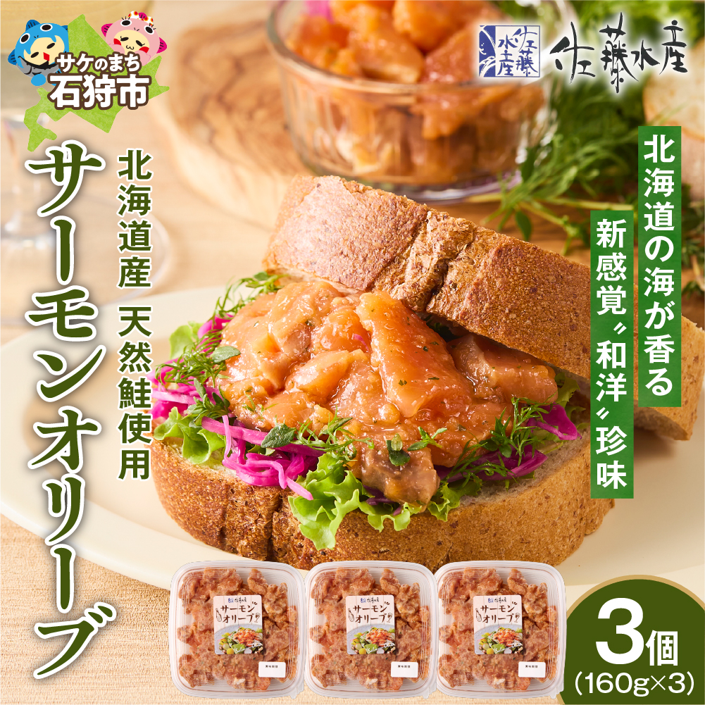 佐藤水産 サーモンオリーブ 160g×3個_is001-293-000