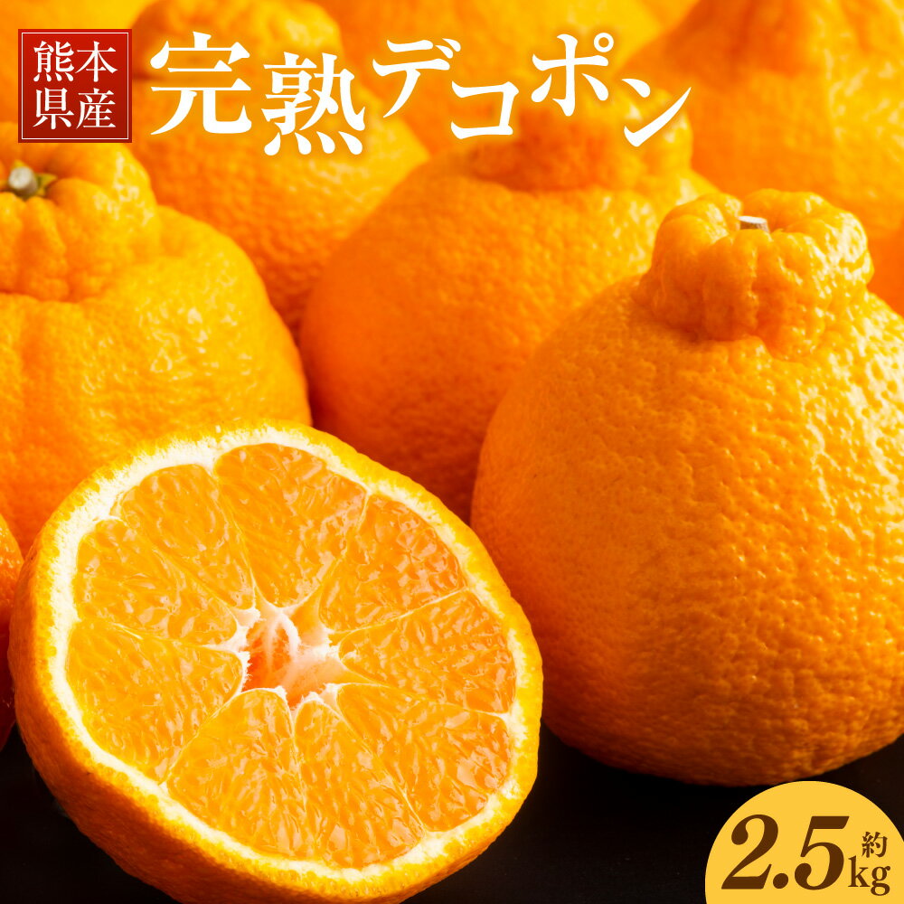【ふるさと納税】 熊本県産 完熟デコポン 約2.5kg 10〜12玉 1玉あたり約200g～250g デコポン 柑橘類 果物 フルーツ 蜜柑 国産 九州 熊本県 常温保存可 送料無料 【2026年3月上旬～3月下旬発送予定】