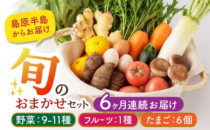 
                  野菜定期便【全6回】野菜・フルーツ・卵 旬のおまかせセット 長崎県/舞岳の里 [42ACAC003] 島原 雲仙 南島原 新鮮 国産 季節の野菜 野菜 やさい 卵  タマゴ 果物 セット 詰め合わせ  産地 直送 野菜セット フルーツ 玉子
                
