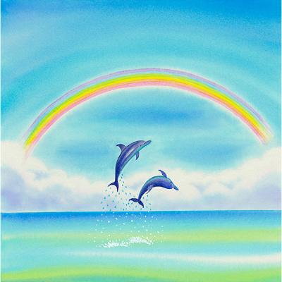 ふるさと納税 川口市 栗乃木ハルミ版画額装品「虹2」 |  | 01