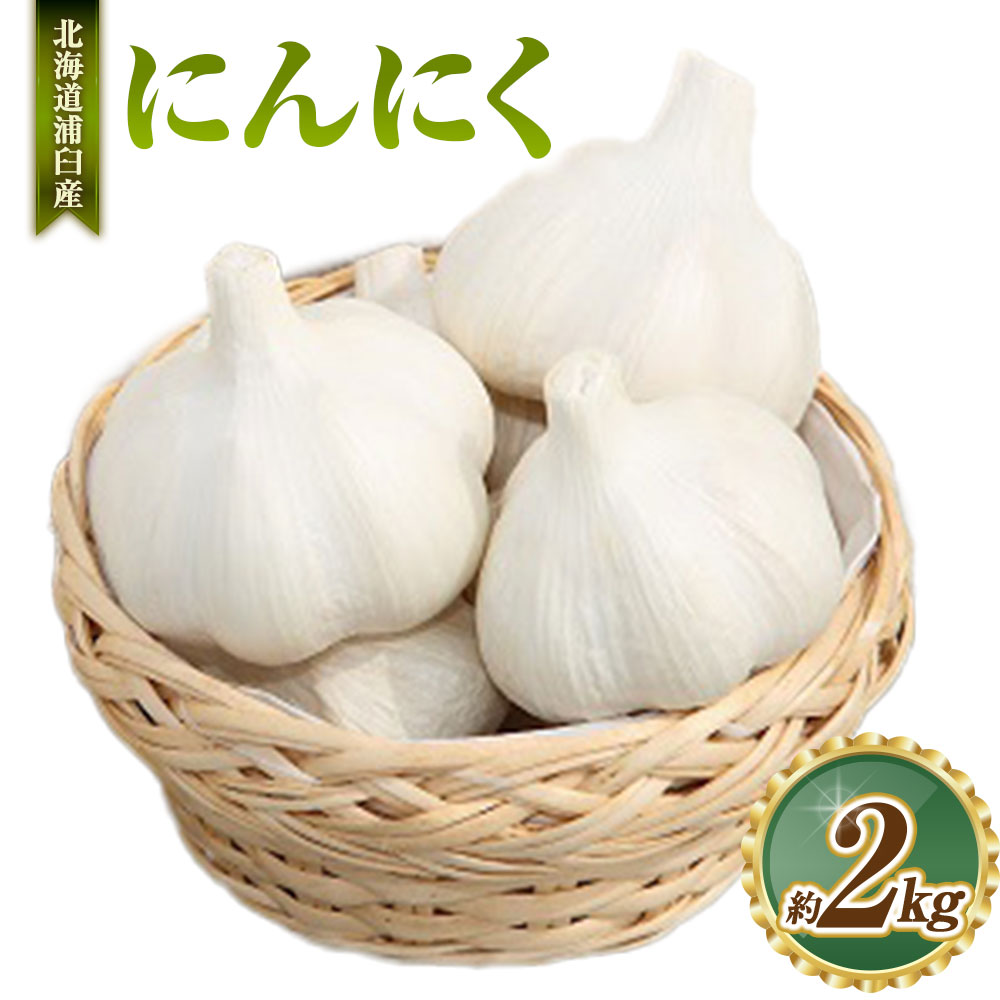 【ふるさと納税】浦臼産にんにく 約2kg 大蒜 北海道 浦臼町 送料無料 【2025年9月上旬～2025年12月中旬発送予定】