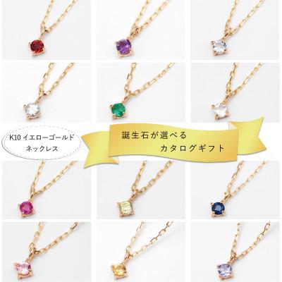 ふるさと納税 大津市 【カタログギフト】ふるさと納税限定|10金 誕生石ネックレス 12種類から選べるプレミアムギフト