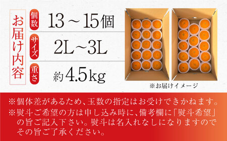 【贈答】【大玉】不知火 約4.5kg（13-15個）ー3月中旬～4月中旬頃に発送ー 長与町/彩咲果樹園 [ECM001] しらぬい 不知火 デコポン でこぽん 柑橘 かんきつ みかん ミカン 蜜柑 大