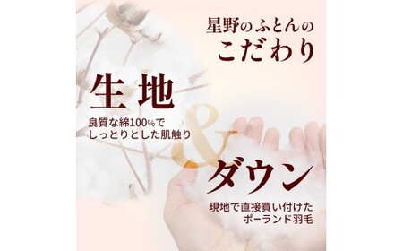 【カバー付き ネイビー】羽毛ふとん ポーランドダックダウン85％ セミダブル | 寝具 布団