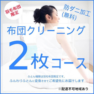 ふとんクリーニング 2枚 （羽毛限定） 