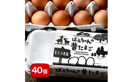 平飼いで のびのび養鶏！ばあちゃんの昔たまご（計40個）割れ保証あり 129-B611