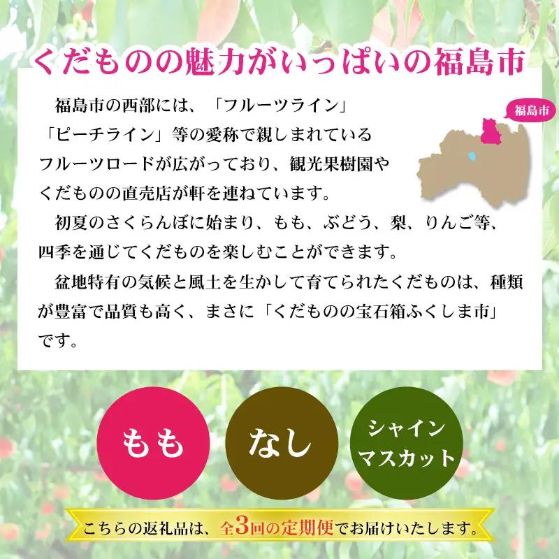 福島のフルーツ定期便３種【2027年発送】No.2768