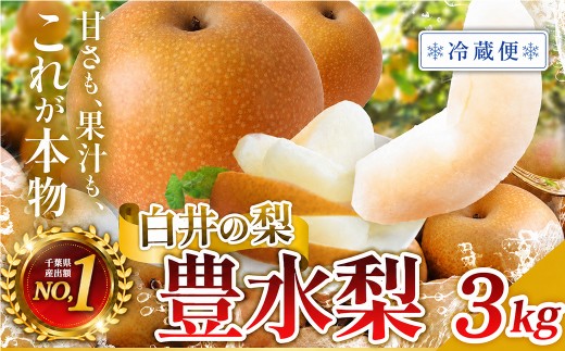 【冷蔵便】豊水　3kg　5～10玉