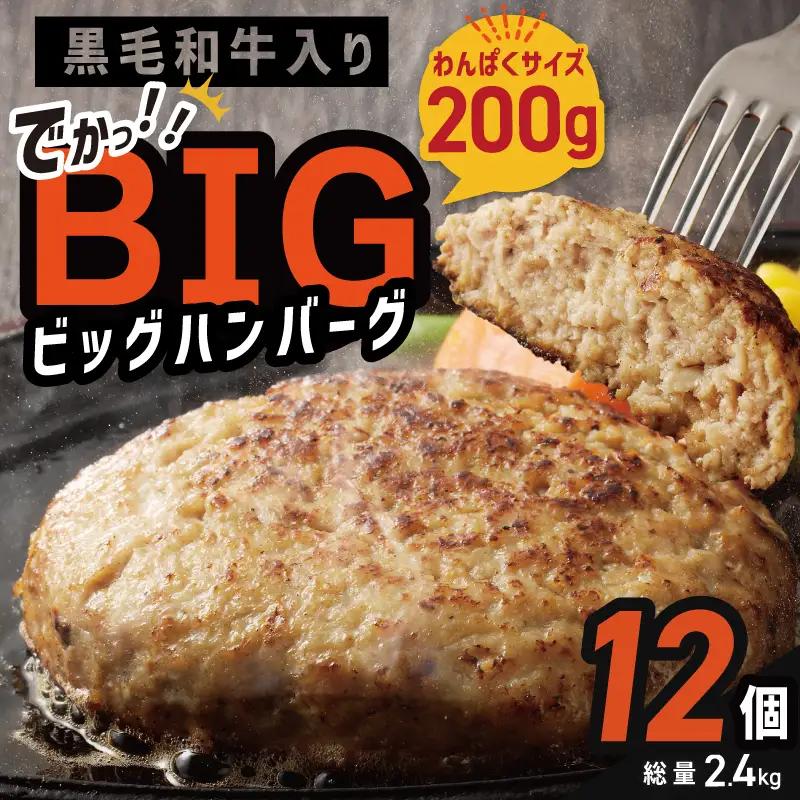 特大ハンバーグ 12個 2.4kg 黒毛和牛入り ハンバーグ