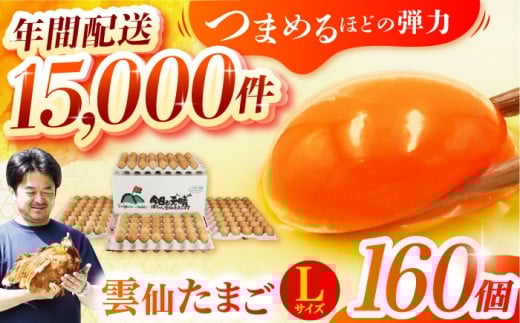 【冷蔵配送】Lサイズ160個(150個＋割れ補償10個入り) 長崎県/塚ちゃん雲仙たまご村 [42ACAE006-1] 卵 玉子 タマゴ 鶏卵 長崎 島原 九州 大容量 たっぷり