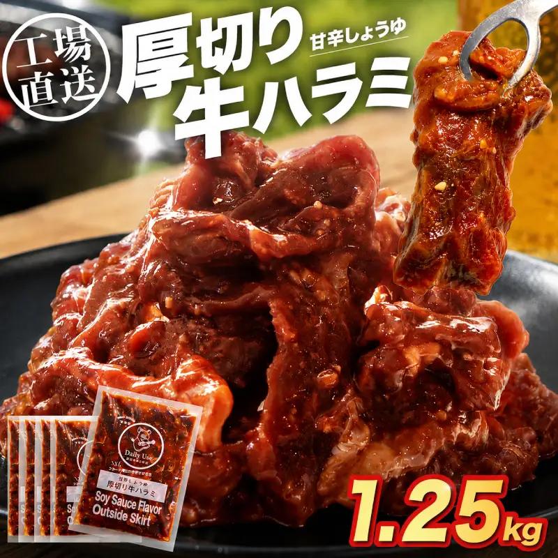 【厚切り×大容量】 ハラミ 1.25kg (250g×5） E234-x