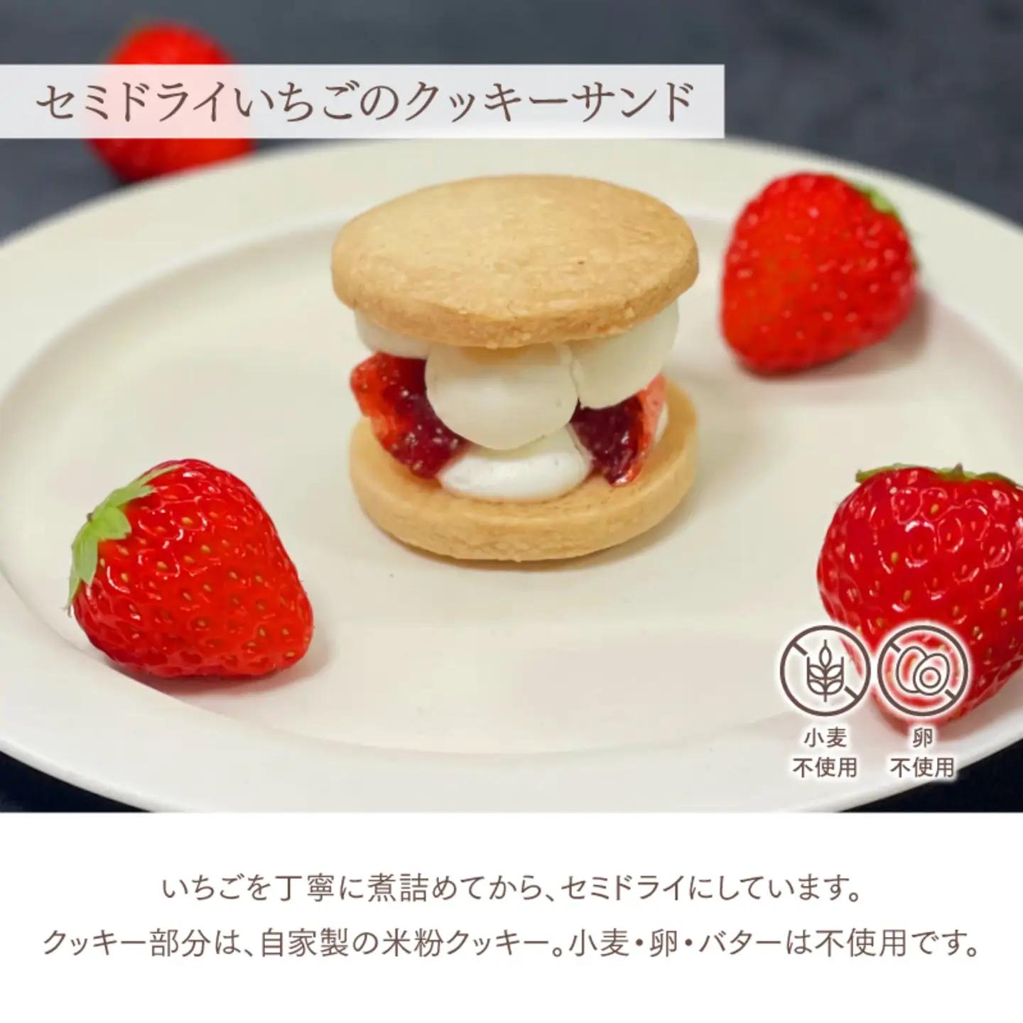 セミドライいちごのクッキーサンドとシフォンケーキのセット お菓子 スイーツ