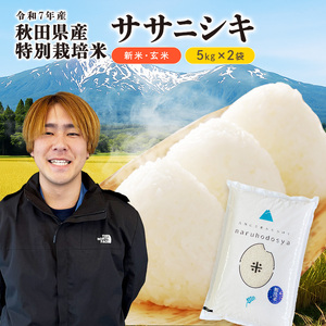 【令和7年産】栽培期間中 農薬・化学肥料不使用 【玄米】 特別栽培米ササニシキ5kg×2