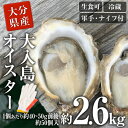 【ふるさと納税】真ガキ 大入島オイスター (約2.6kg) 牡蠣 カキ 貝 海鮮 魚介類 冷蔵 生食可 シングルシード 養殖 大分県 佐伯市【ED09】【(合)新栄丸】